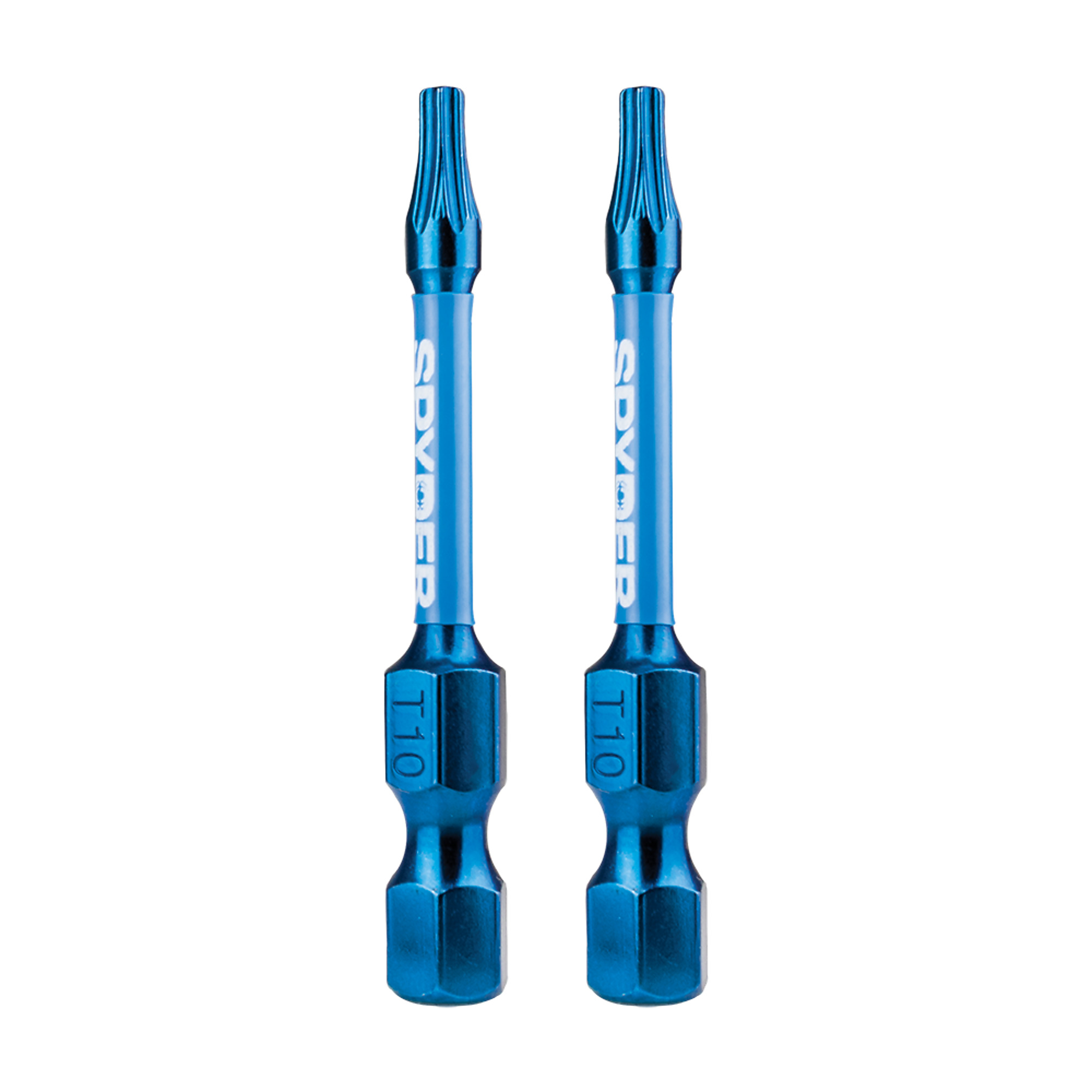 SPYDER Mach-Blue™, 2Pc 1/4in. X 2in. Mach-Blue Impact Driver Bit, T10 Included (qty.) 2 Model# 19051